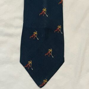 Vintage J Press Burlington Knot Tie Lacrosse Player Woven England Silk Blend
